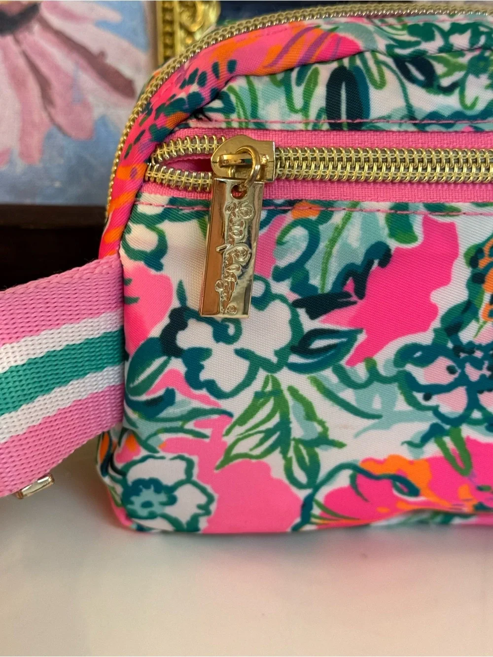 🩷 NWOT LILLY PULITIZER PRINTED BELT BAG AND SOLEIL PINK PERFECT POPPY!!